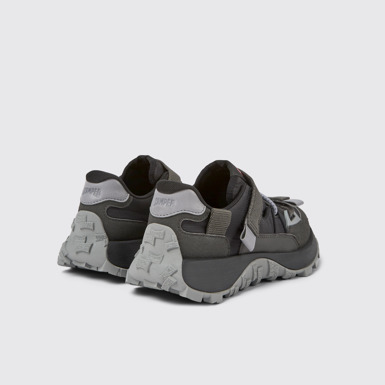 Drift Trail Sneaker negra y gris de tejido y nobuk para mujer