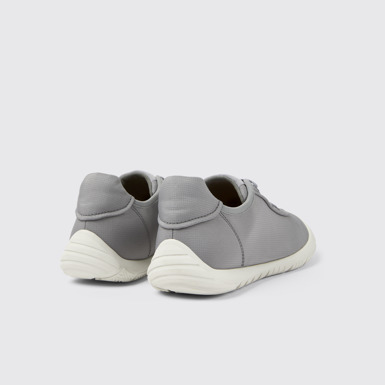 Back view of Path Gray textile sneakers for women
