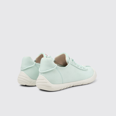Back view of Peu Path Blue Textile Sneaker for Women