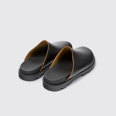 Back view of Brutus Sandal Black Leather Sandals for Women.