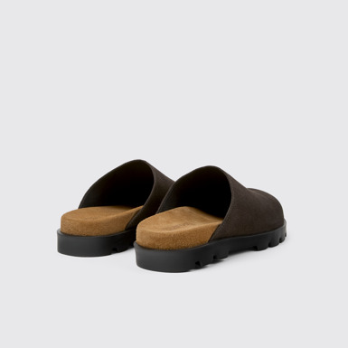 Back view of Brutus Sandal Gray Nubuck Clog for Women