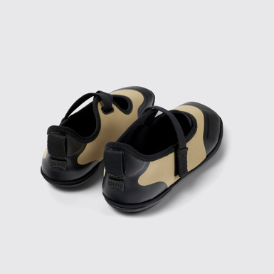 Back view of Right Beige textile ballerinas for women