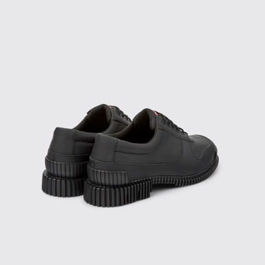 Pix Schwarzer Damenschuh aus Leder und Recycling-PET