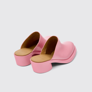 Back view of Bonnie Pink leather mules for women