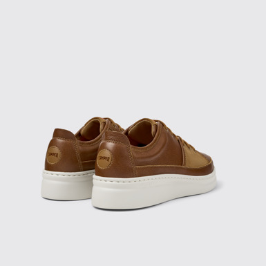 Back view of Twins Red Full Grain Sneakers for Women.