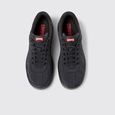 Overhead view of Runner K21 Black textile sneakers for women