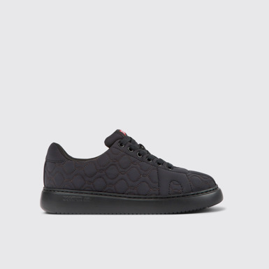 Side view of Runner K21 Black textile sneakers for women