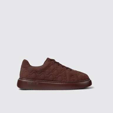 Side view of Runner K21 Burgundy textile sneakers for women