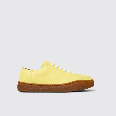 Peu Terreno Sneaker de piel amarilla para mujer