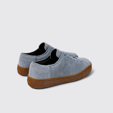 Back view of Peu Terreno Gray Nubuck Sneakers for Women