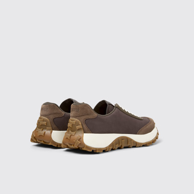 Back view of Drift Trail Brown Leather Sneakers for Women.