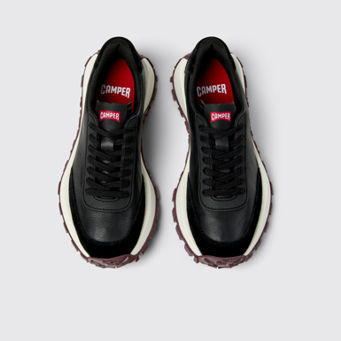 Drift Trail Zapatillas de piel y nobuk negras para mujer.