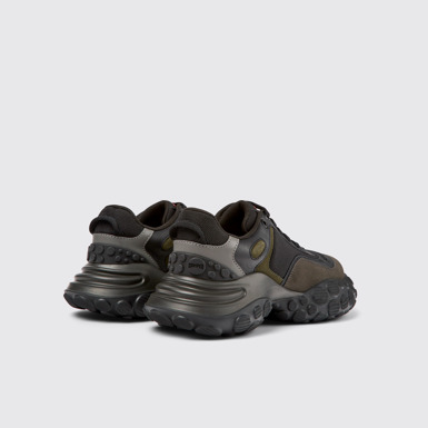 Back view of Pelotas Mars Black textile and nubuck sneakers for women