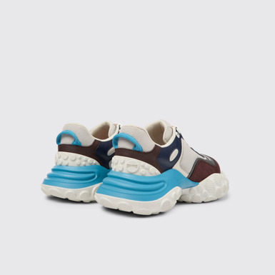 Back view of Pelotas Mars Multicolored textile and nubuck sneakers for women