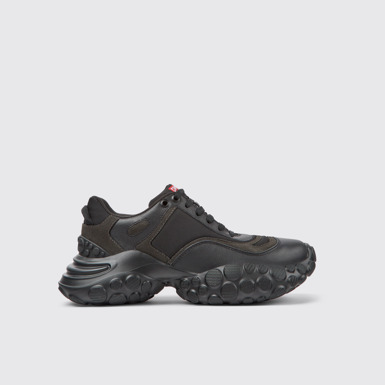 Side view of Pelotas Mars Black Textile/Leather Sneaker for Women