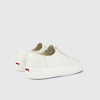 Back view of Peu Roda White Textile Shoes for Women