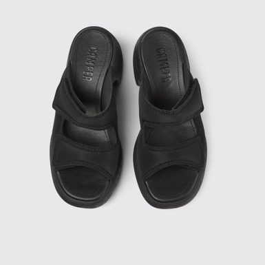 Thelma Black Textile 2-Strap Sandal for Women