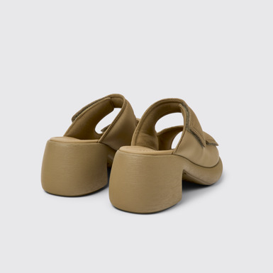 Back view of Thelma Brown Textile 2-Strap Sandal for Women