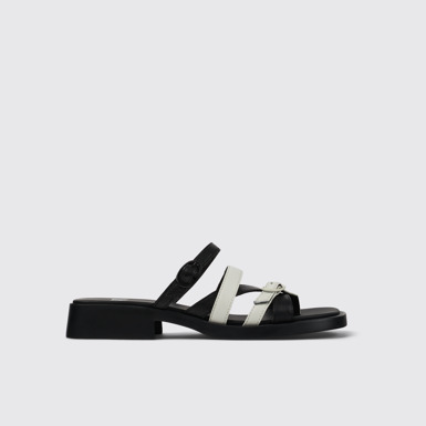 Side view of Twins Multicolored Leather Open-toe Sandal for Women