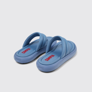 Pelotas Flota Tongs en cuir bleu pour femme