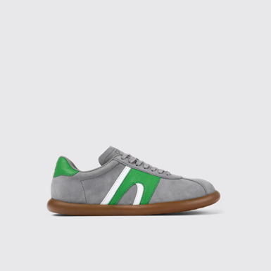 Side view of Pelotas Soller Gray Nubuck/Leather Sneaker for Women