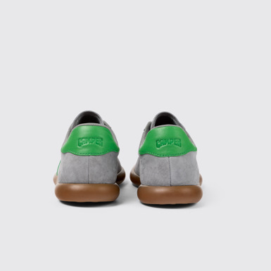 Back view of Pelotas Soller Gray Nubuck/Leather Sneaker for Women