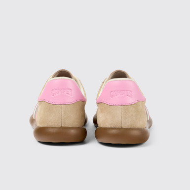 Back view of Pelotas Soller Beige Nubuck/Leather Sneaker for Women