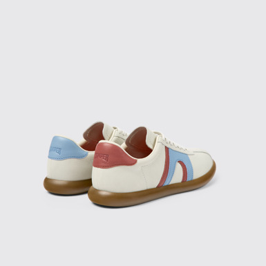 Twins Baskets en cuir blanc pour femme