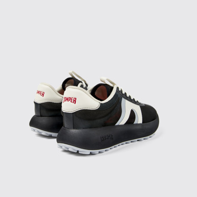 Back view of Pelotas Athens Gray Textile Sneaker for Women