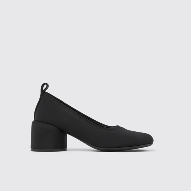 Side view of Niki Black Textile Ballerina for Women