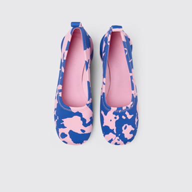 Overhead view of Niki Multicolored Textile Ballerina for Women