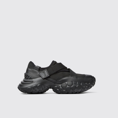 Side view of Pelotas Mars Black Textile/Leather Sneaker for Women