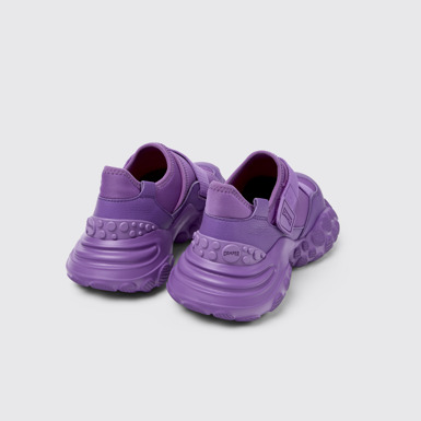 Back view of Pelotas Mars Purple Textile/Leather Sneaker for Women