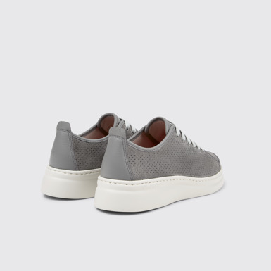 Runner Sneaker de nobuk/piel gris para mujer