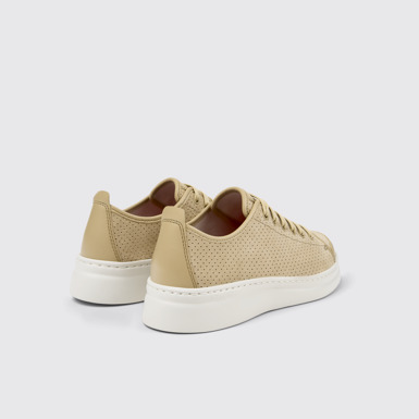 Runner Baskets beiges en nubuck/cuir pour femme