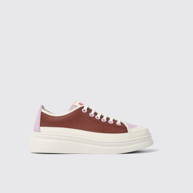 Side view of Twins Multicolored Leather Sneaker for Women
