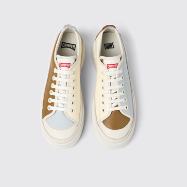 Overhead view of Twins Multicolored Leather Sneaker for Women