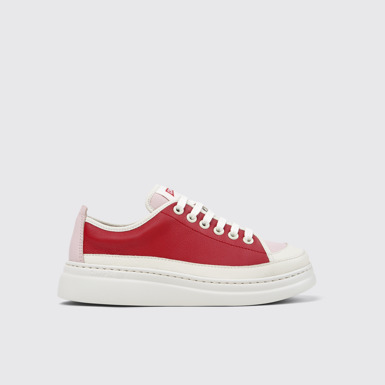 Side view of Twins Multicolor Leather Sneakers for Women.