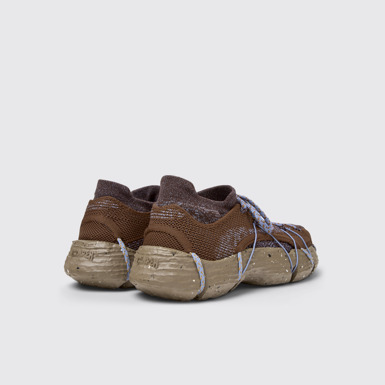 Back view of ROKU Brown/blue Sneaker for Women