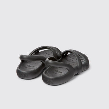 Back view of Kobarah Flat Black XL EXTRALIGHT® Sandals for Women.
