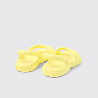 Back view of Kobarah Flat Yellow unisex Sandal