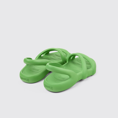 Back view of Kobarah Flat Green unisex Sandal