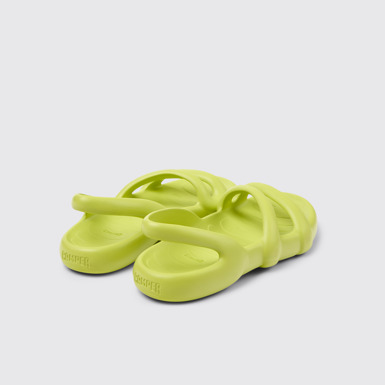 Back view of Kobarah Flat Yellow Sandals.
