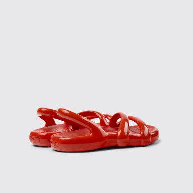 Back view of Kobarah Flat Red Sandals.