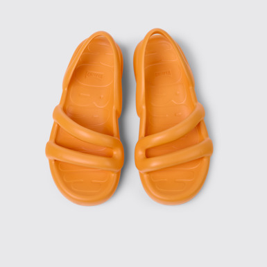 Kobarah Flat 女裝橙色涼鞋。