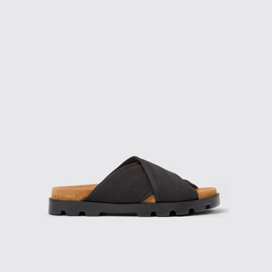 Brutus Sandal 여성 블랙 컬러 텍스타일 샌들옆면