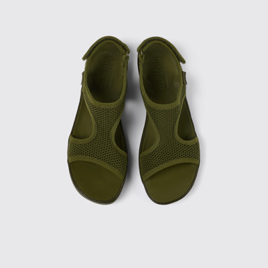 Overhead view of Right Green Textile/Leather Sandal for Women