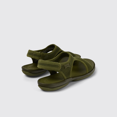 Back view of Right Green Textile/Leather Sandal for Women