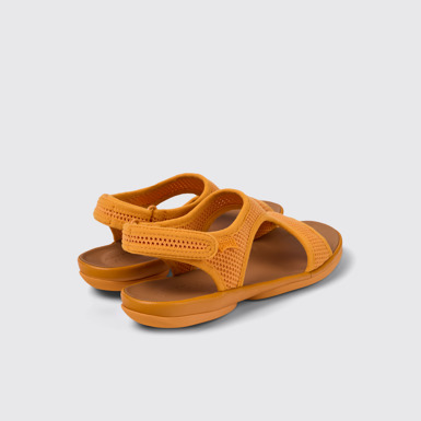 Back view of Right Orange Textile/Leather Sandal for Women