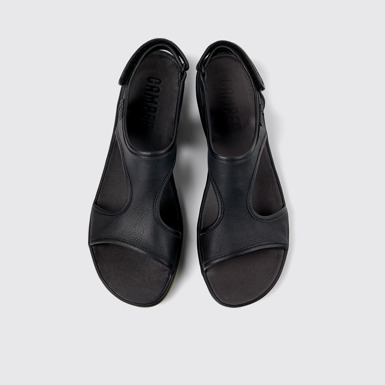 Right Black Leather Sandal for Women